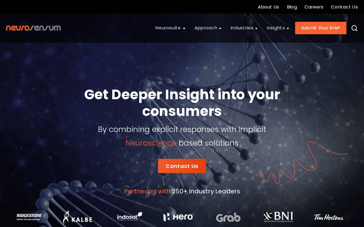 Neurosensum website preview