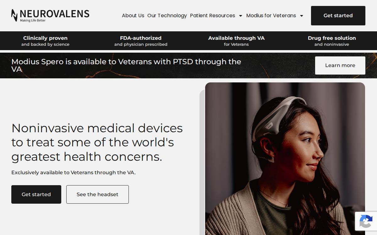 Neurovalens website preview