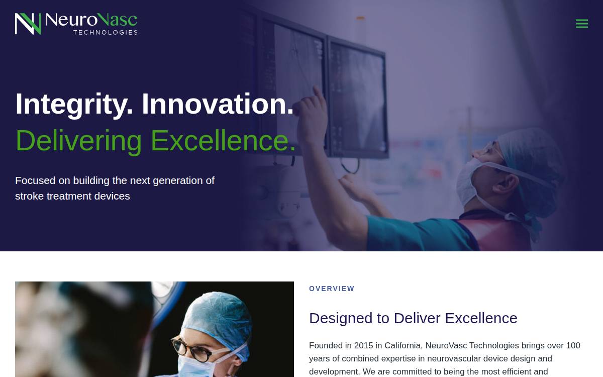 NeuroVasc website preview