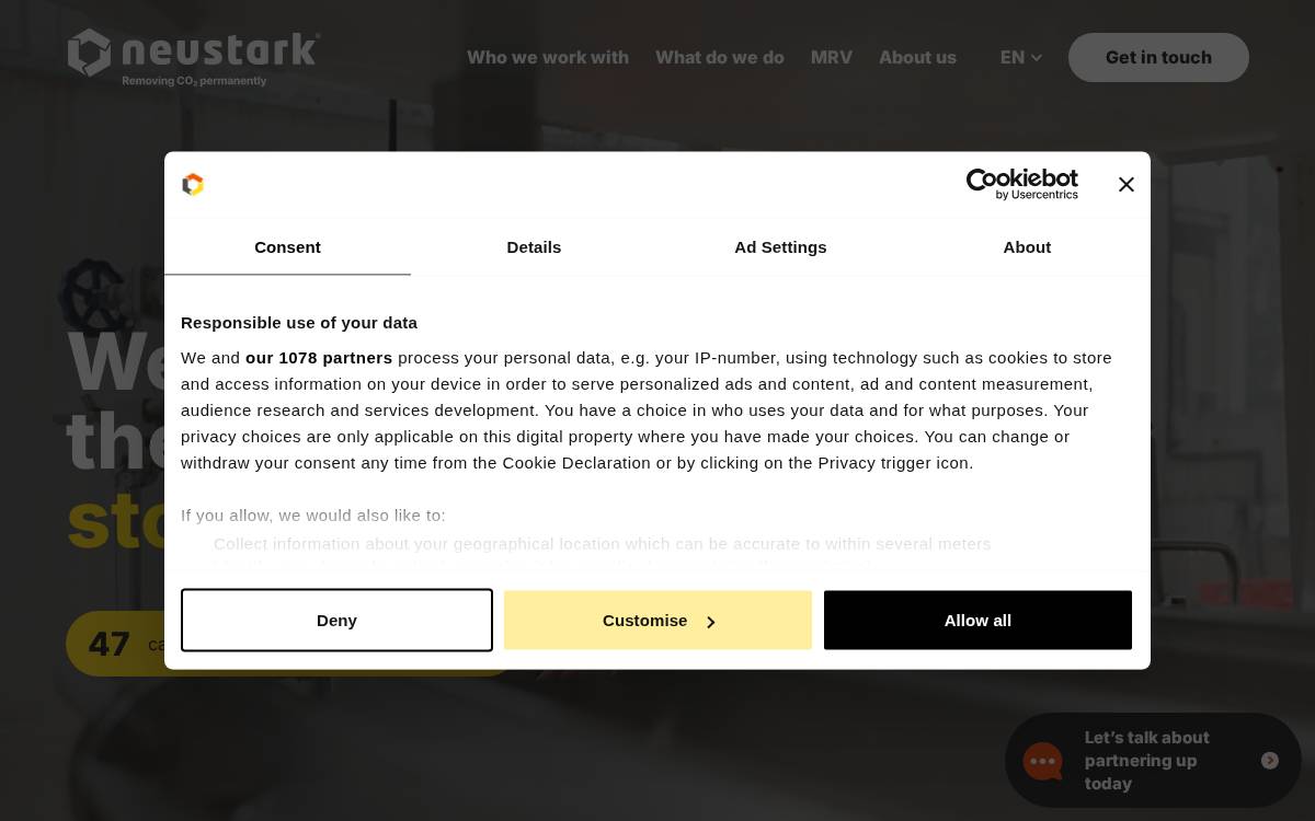 Neustark website preview
