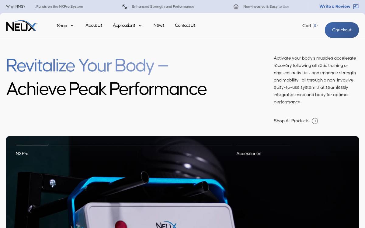 NeuX Technologies website preview