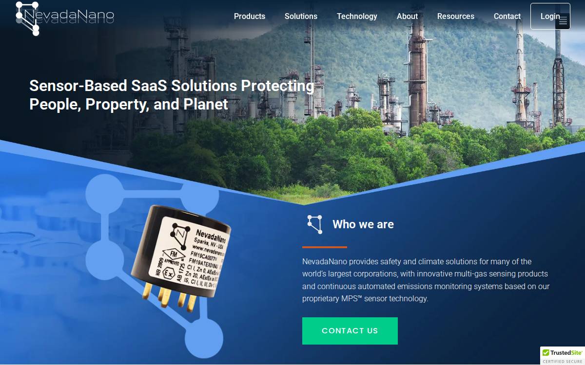 Nevada Nanotech Systems website preview