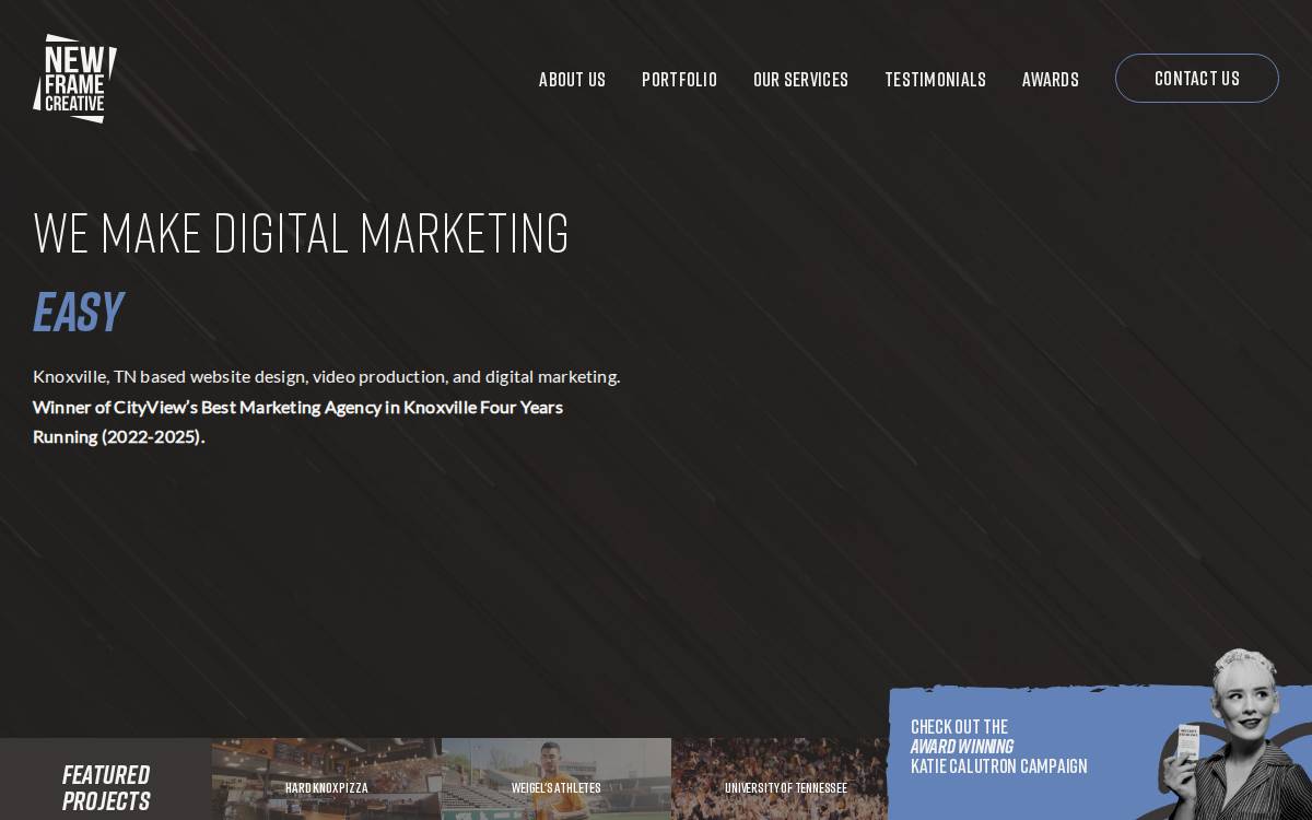 New Frame Creative website preview
