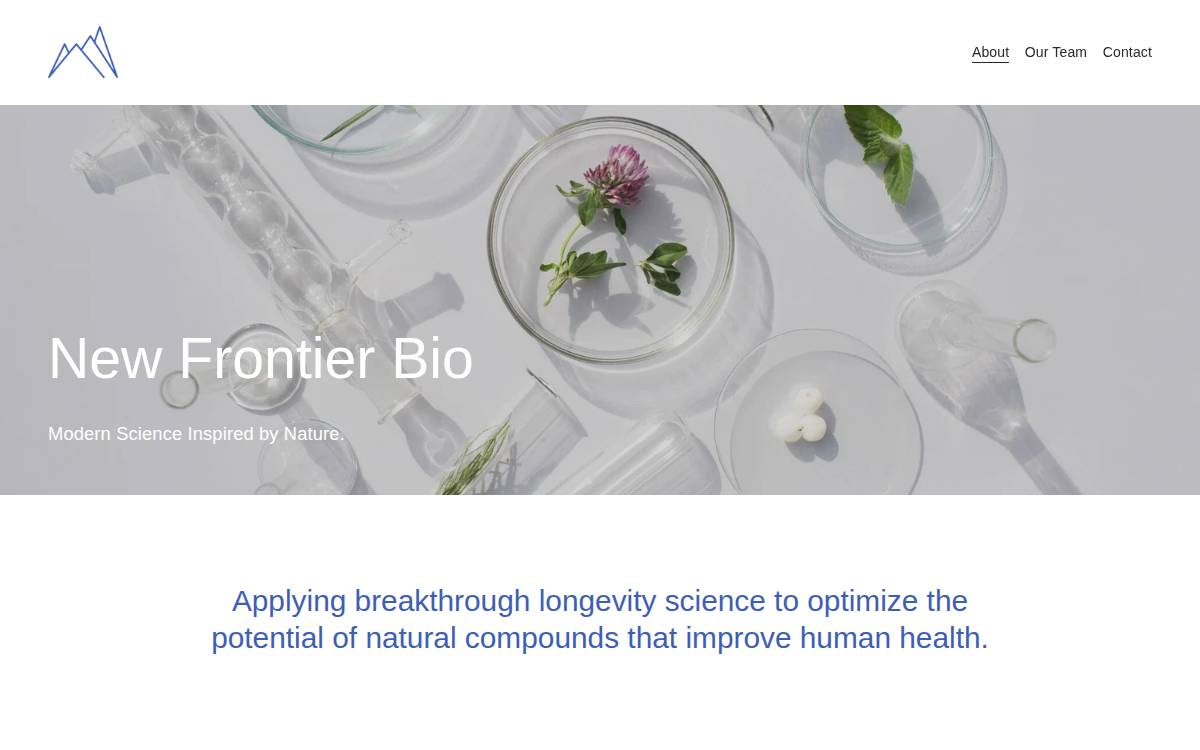 New Frontier Bio website preview