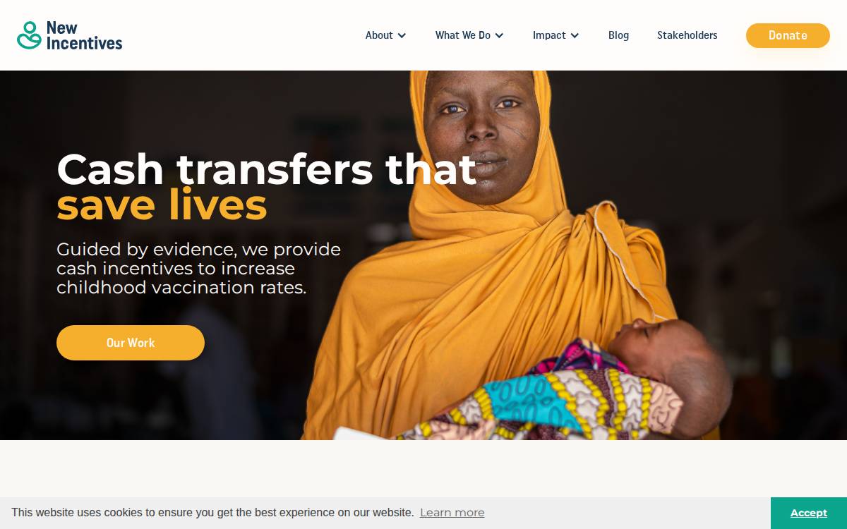 New Incentives website preview
