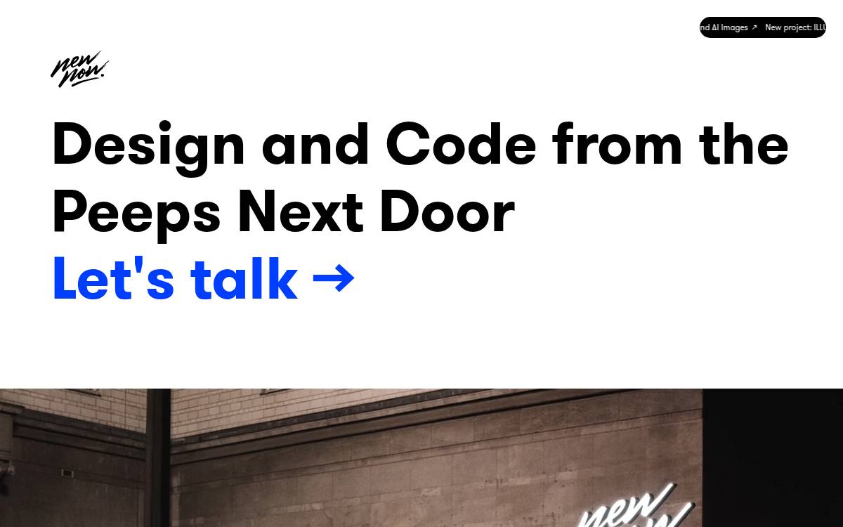 New Now website preview