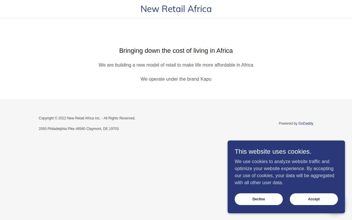 New Retail Africa website preview