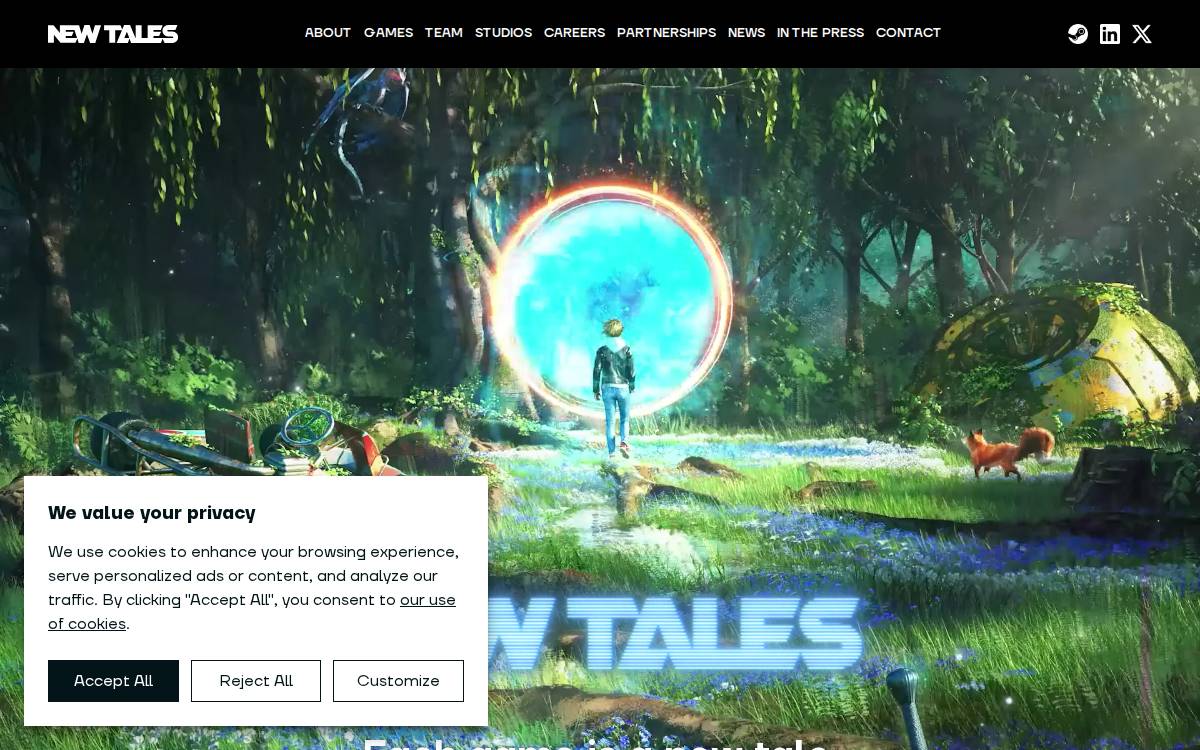 New Tales website preview