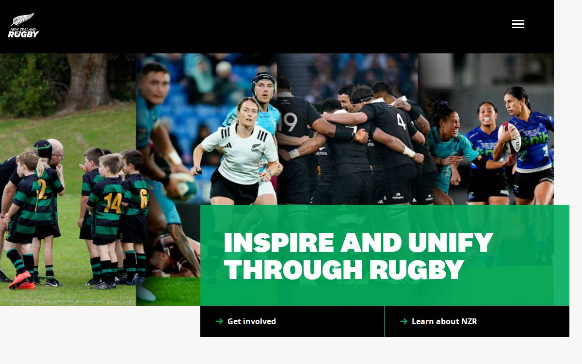 New Zealand Rugby website preview