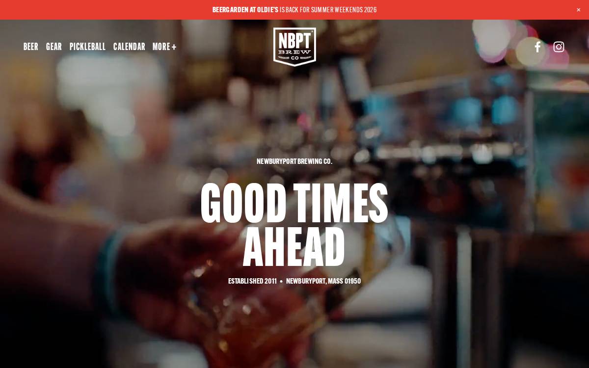 Newburyport Brewing website preview