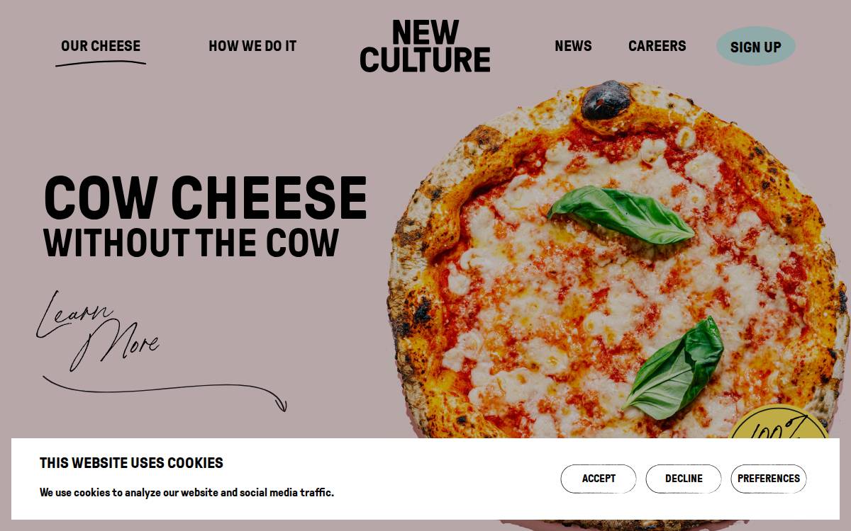 Newculturefood website preview