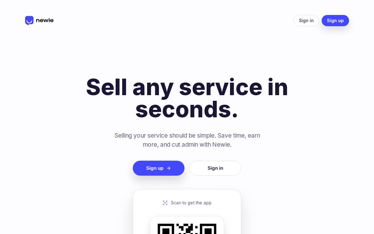 Newie website preview