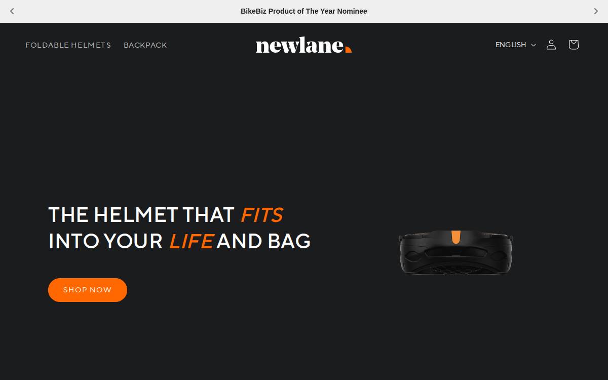 Newlanehelmet website preview