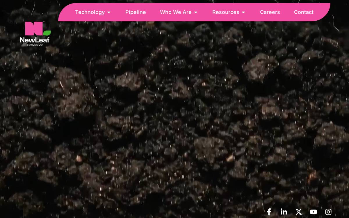 NewLeaf Symbiotics website preview