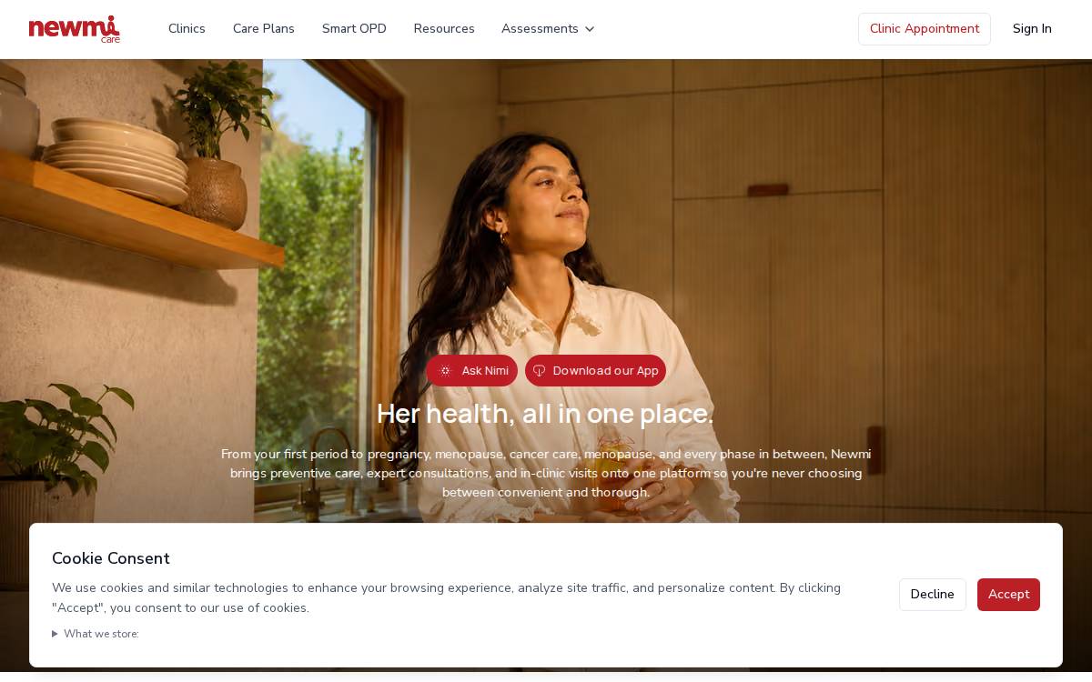 Newmi Care website preview