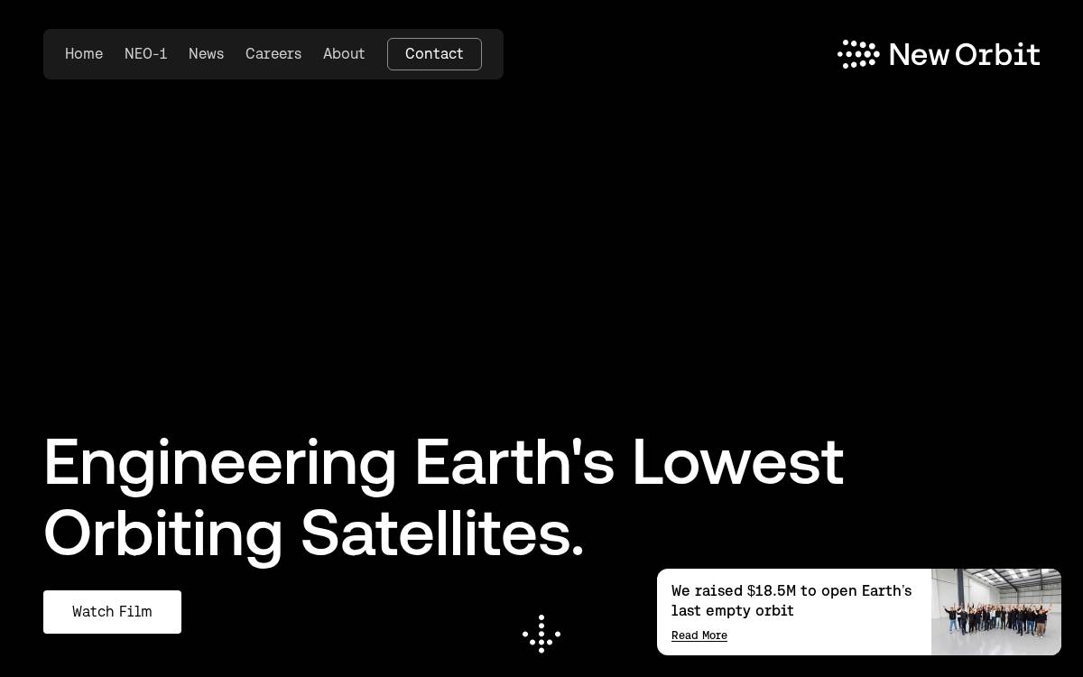 Neworbit website preview