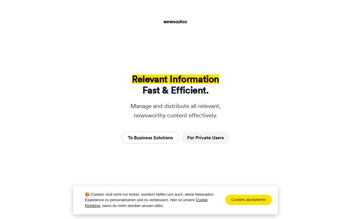 Newsadoo website preview