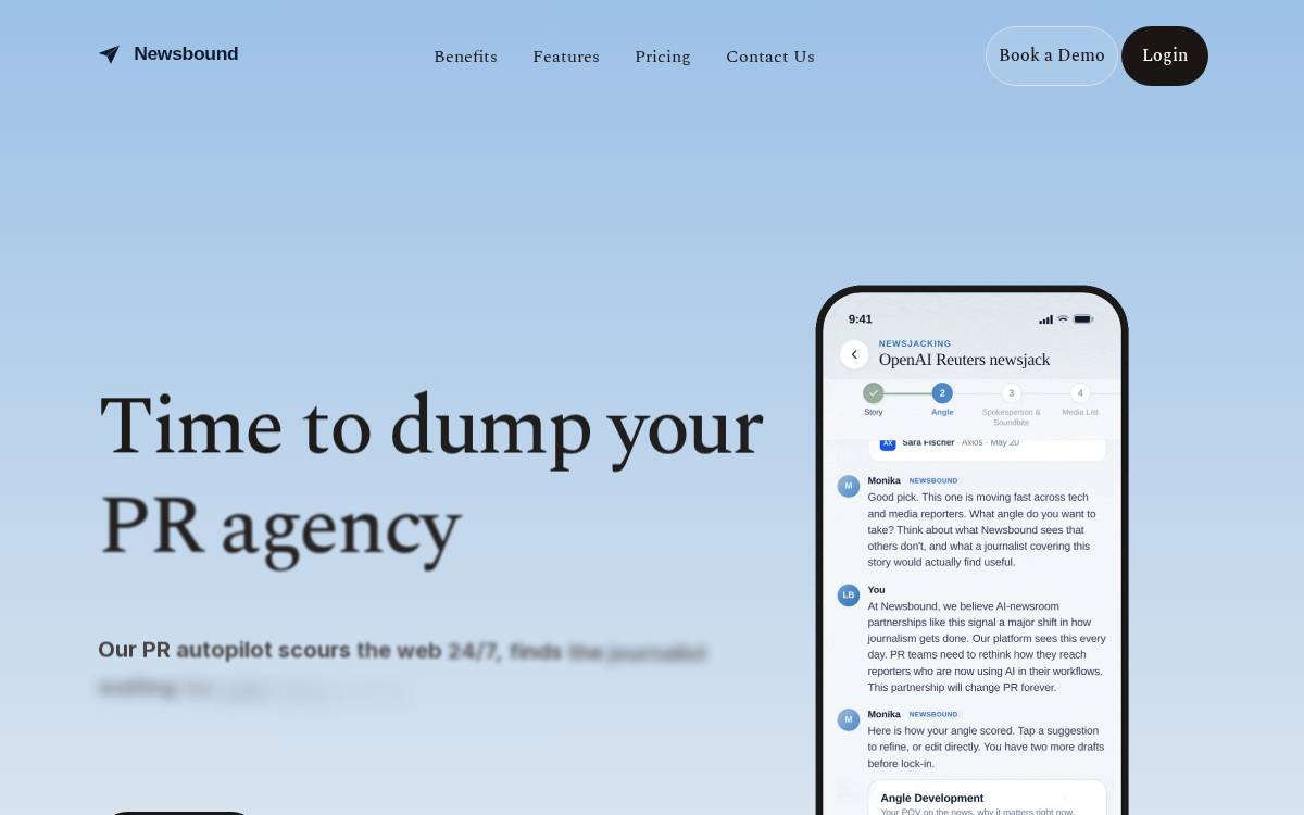 Newsbound website preview