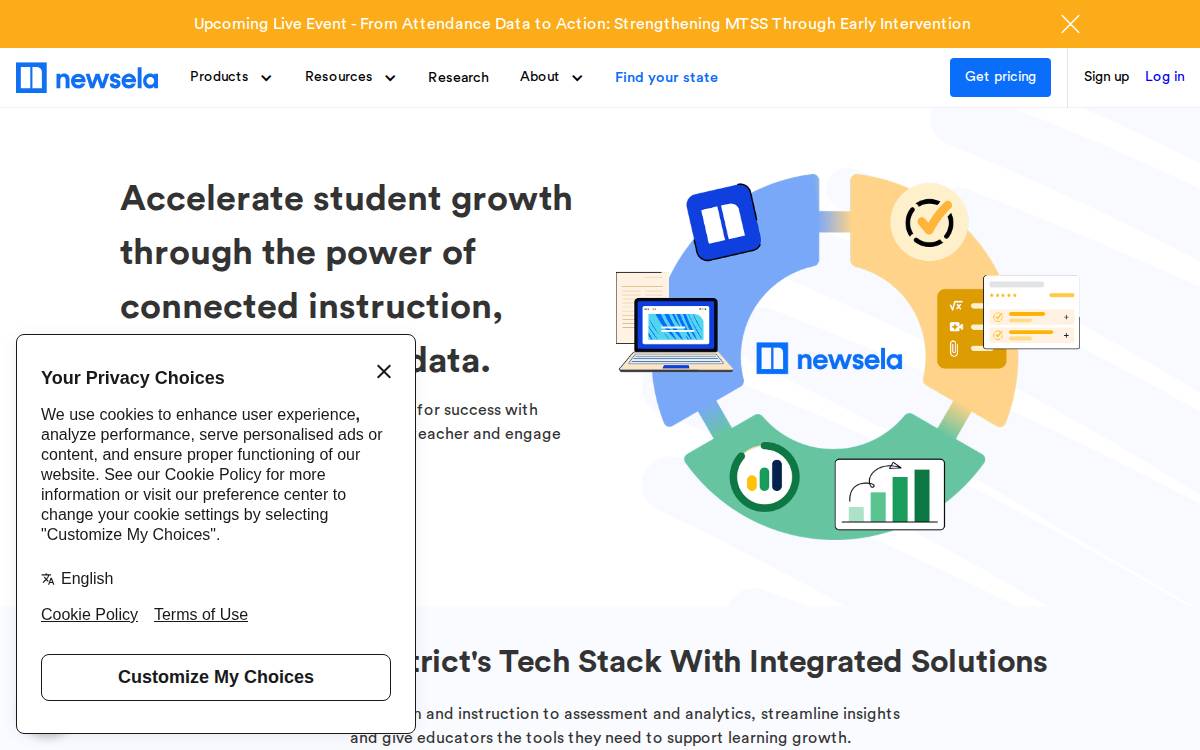 Newsela website preview