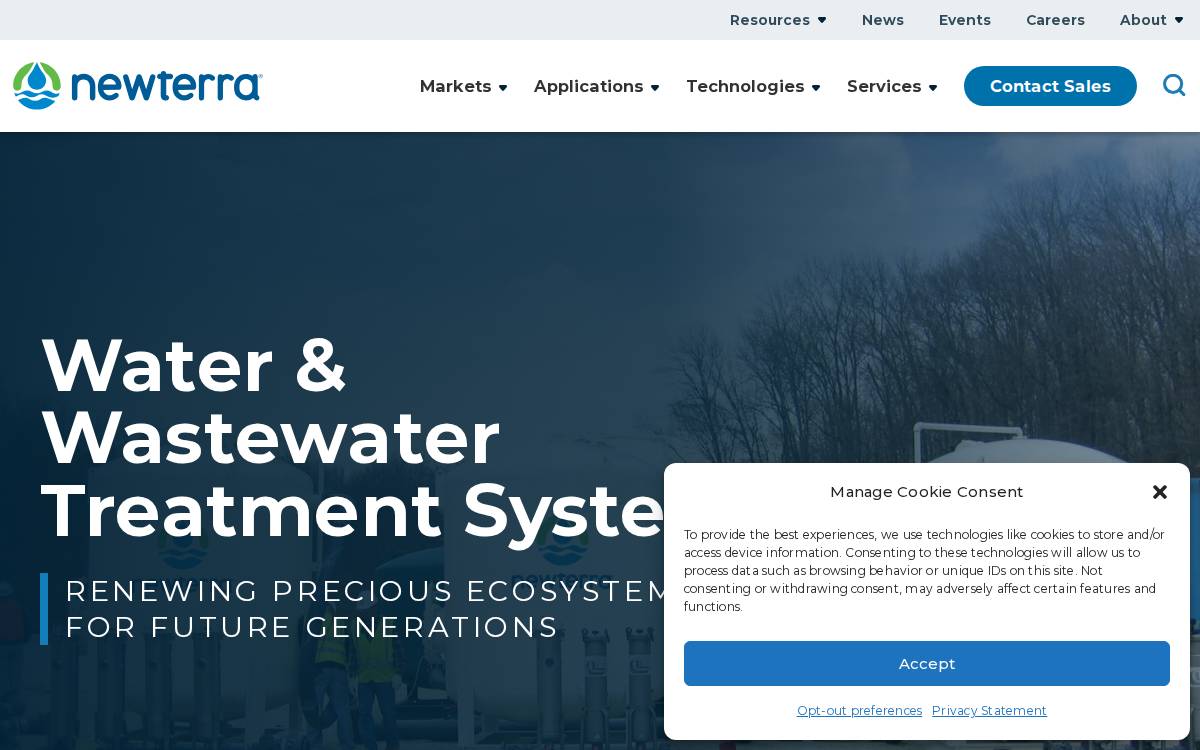 Newterra website preview