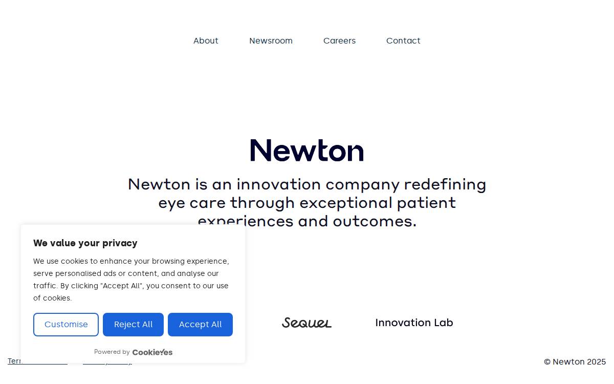 Newton website preview