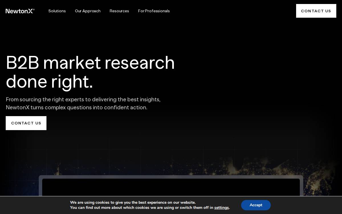 Newtonx website preview