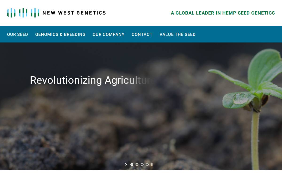 New West Genetics website preview