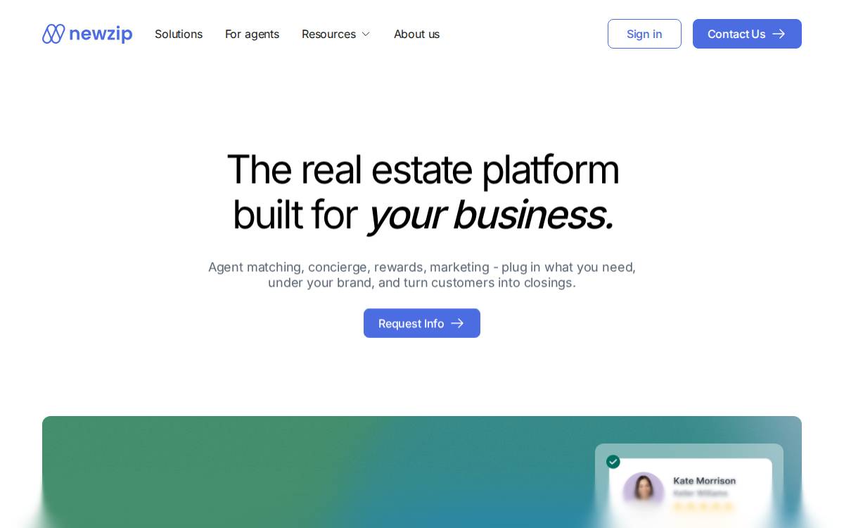 Newzip website preview