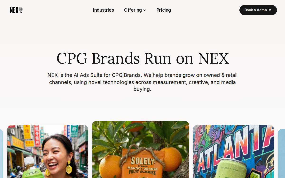NEX website preview