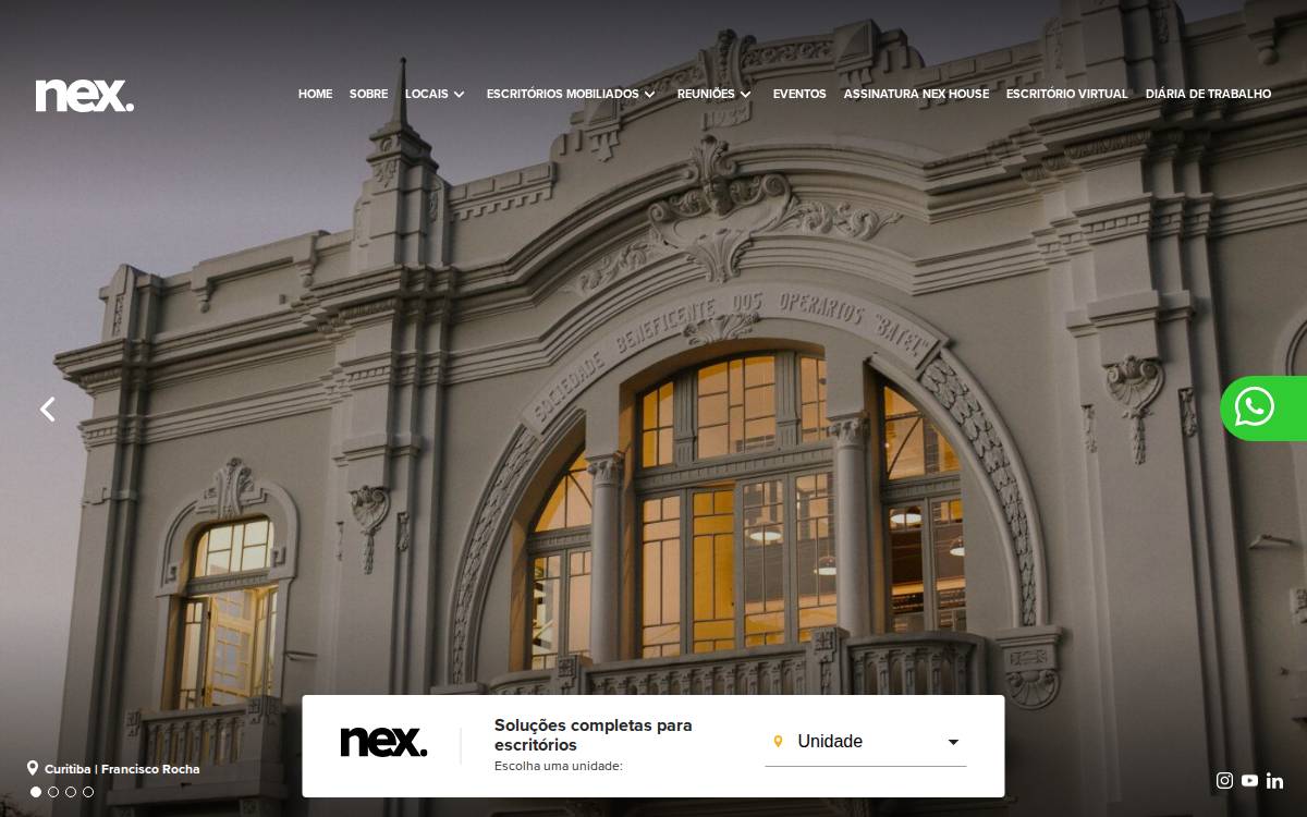 Nex Coworking website preview