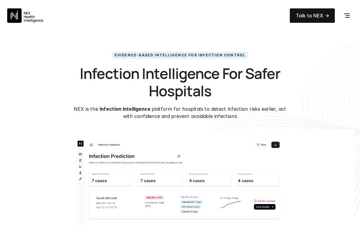 Nex Intelligence website preview
