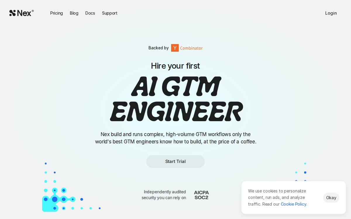 Nex website preview