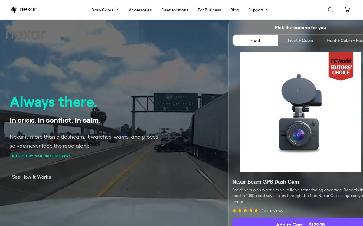 Nexar website preview