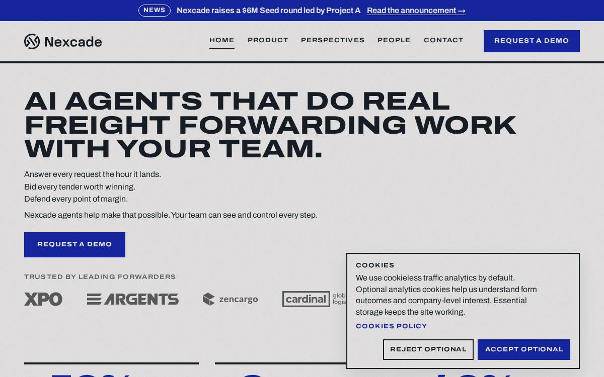 Nexcade website preview