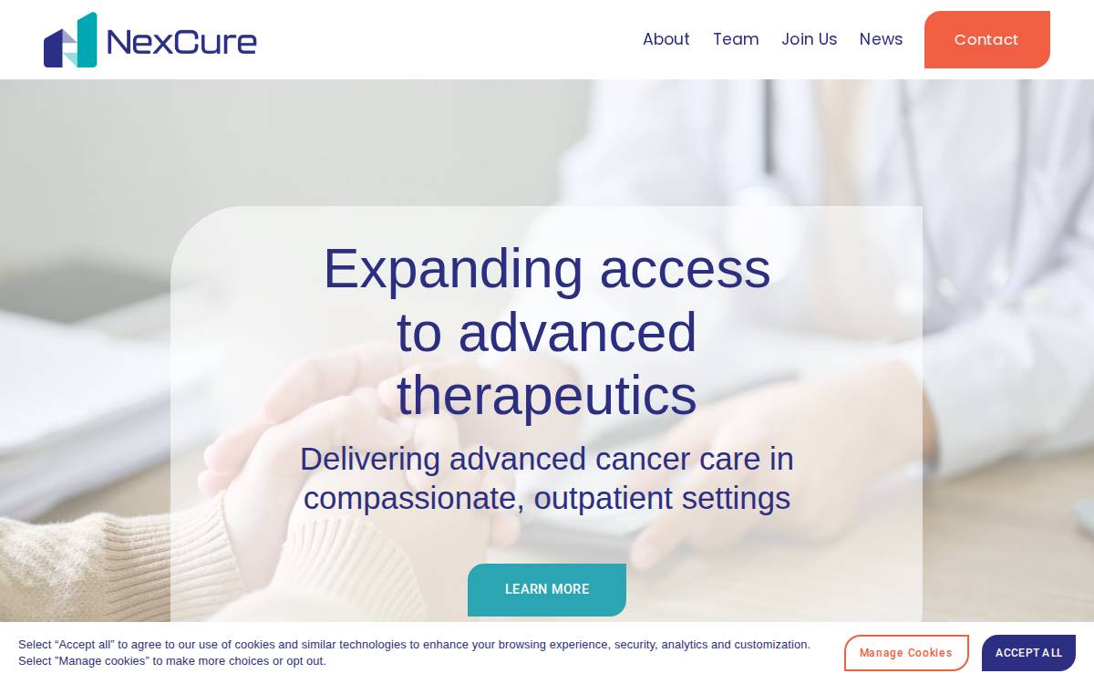 Nexcure website preview