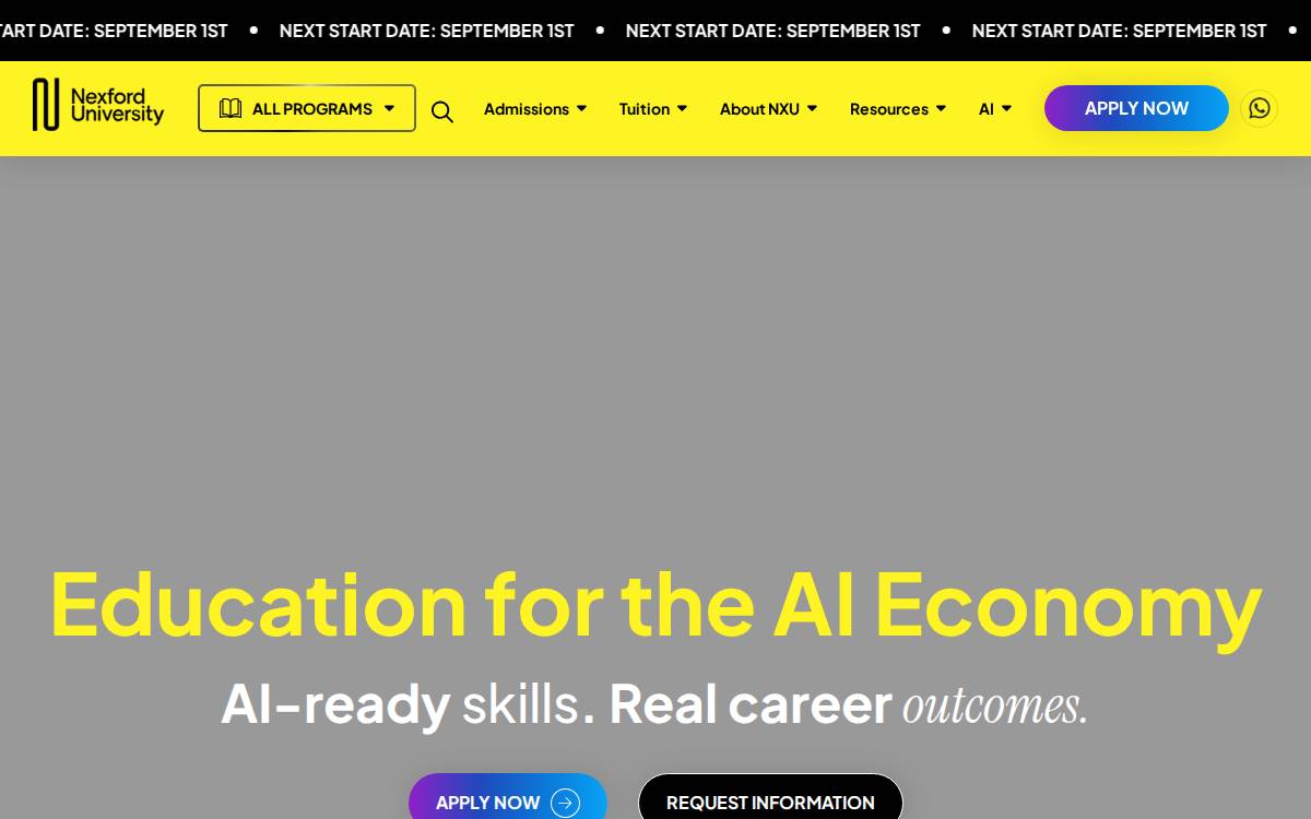 Nexford website preview