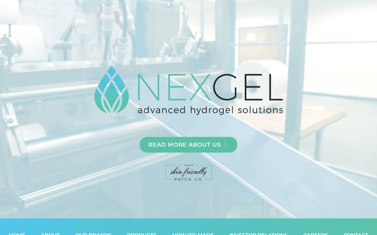 Nexgel website preview