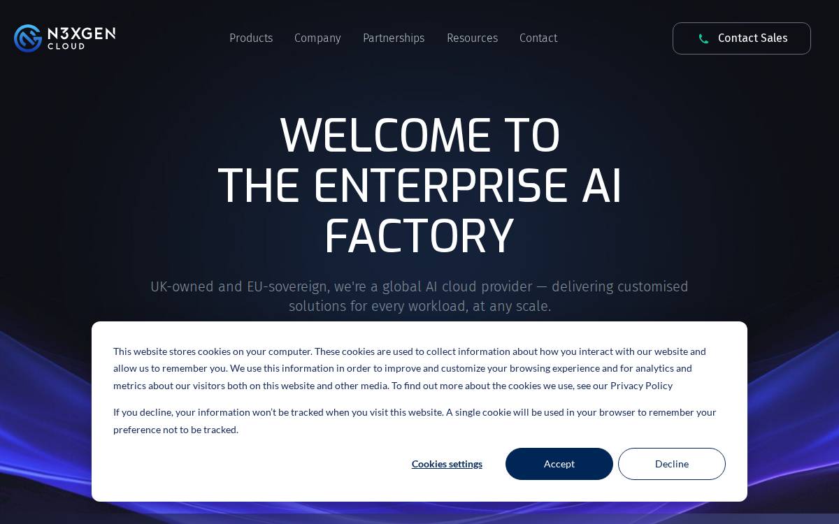 NexGen Cloud website preview