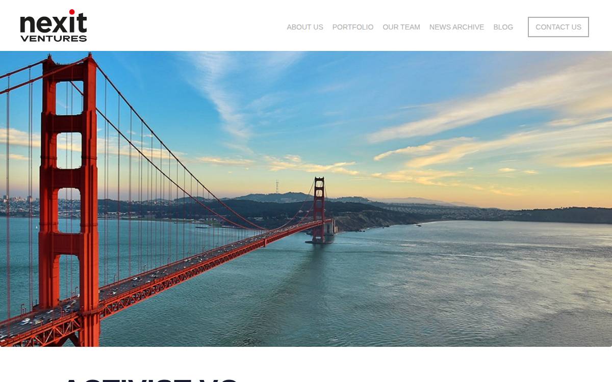 Nexit Ventures website preview