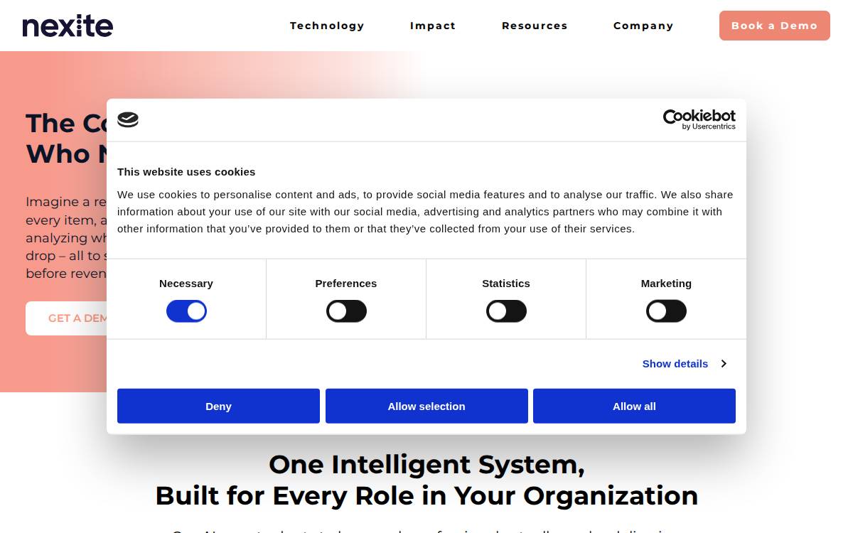 Nexite website preview