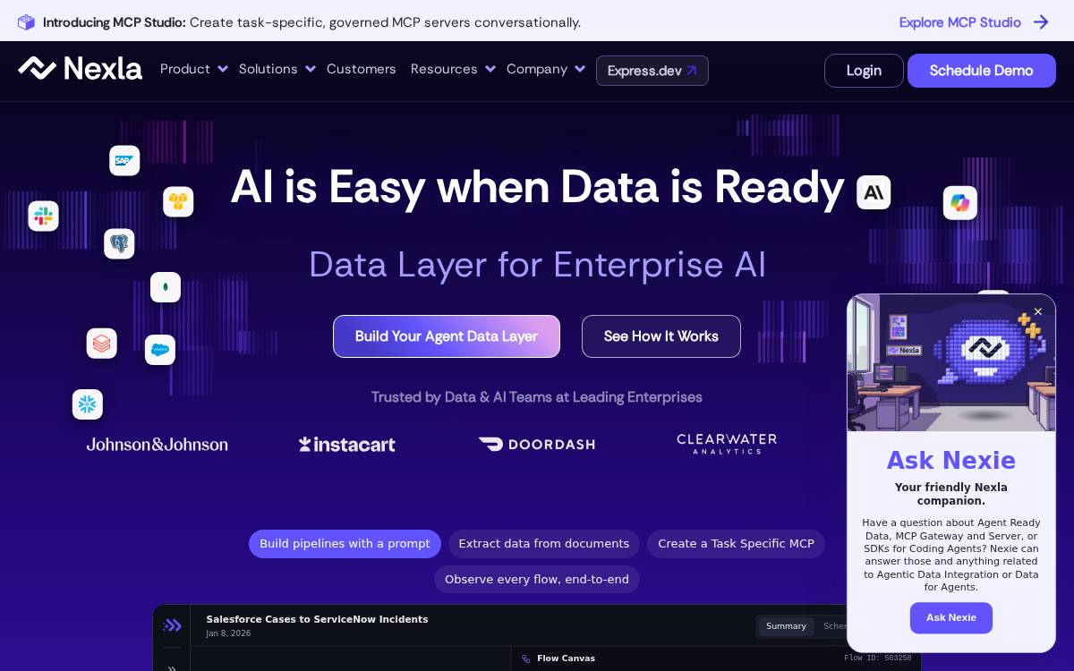 Nexla website preview