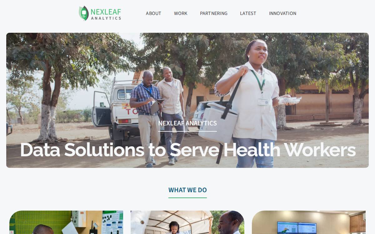 Nexleaf Analytics website preview