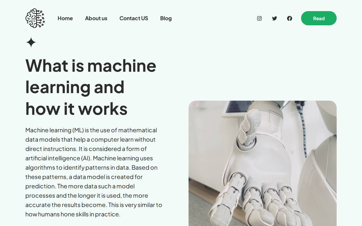 Nexosis website preview