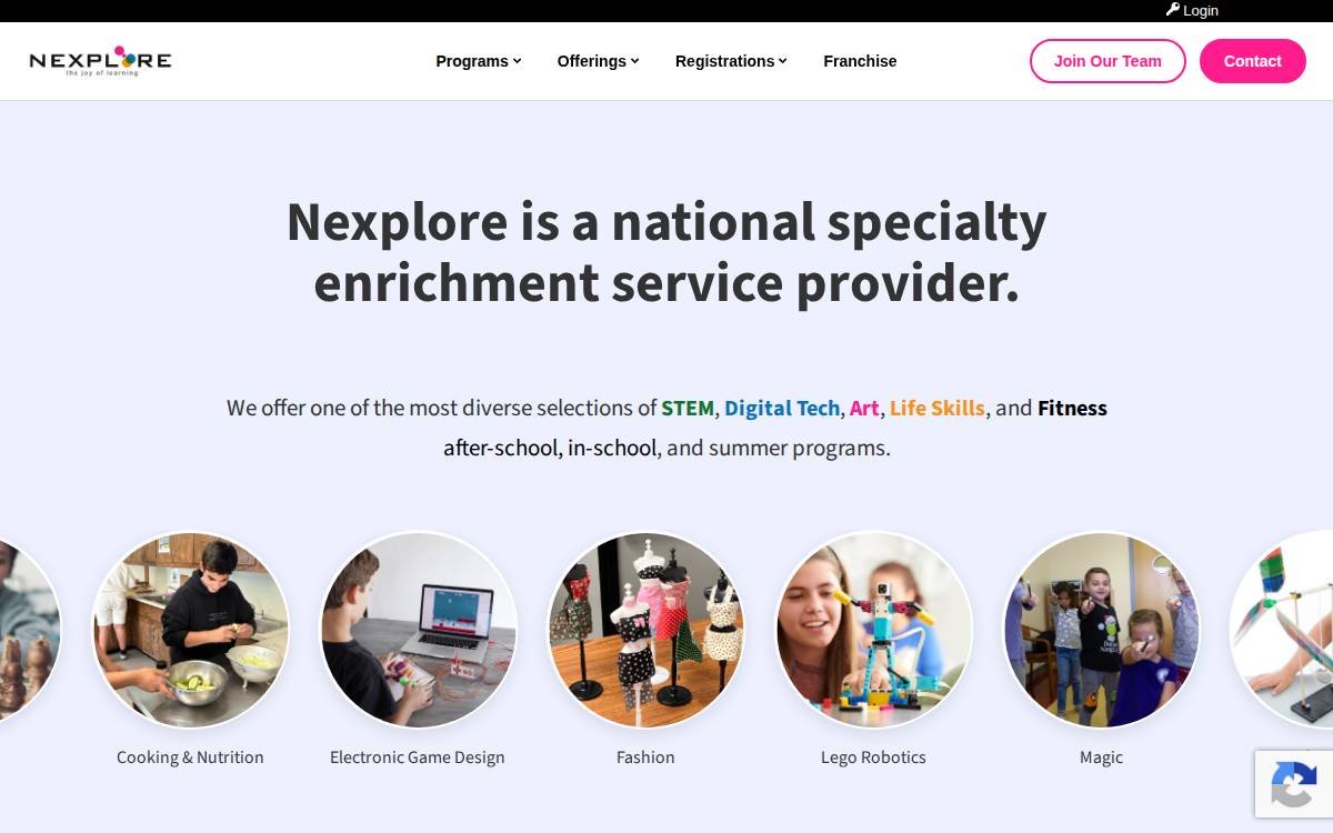 Nexplore website preview