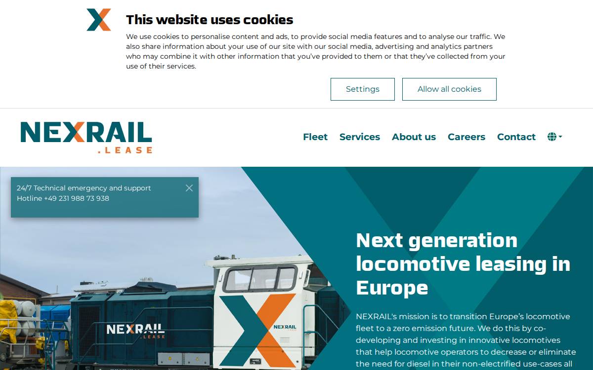 NEXRAIL website preview