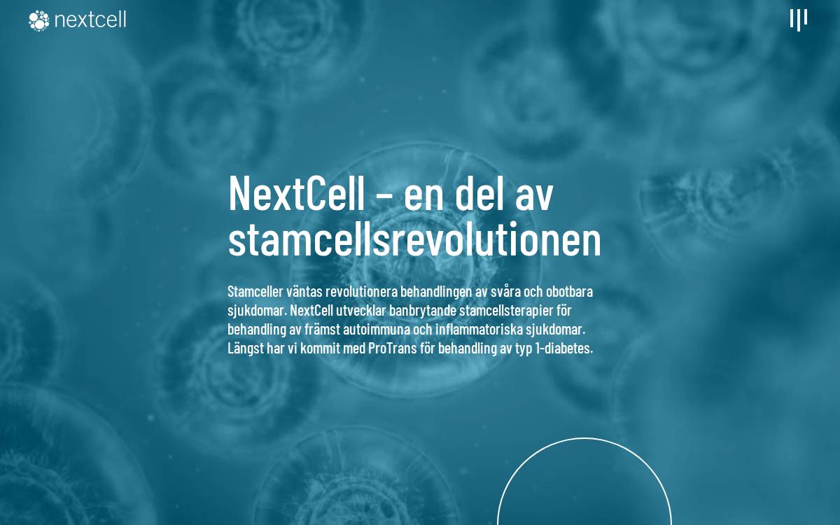 Next Cell Pharma AB website preview