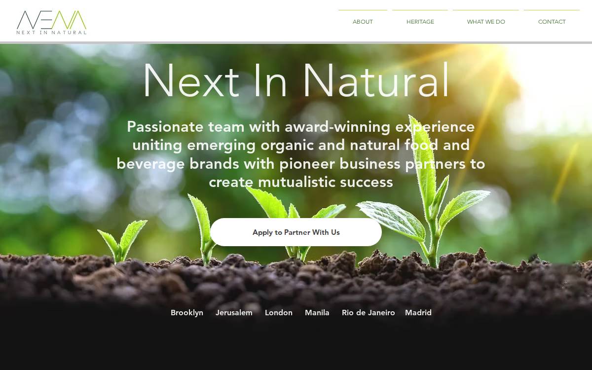 Next in Natural website preview