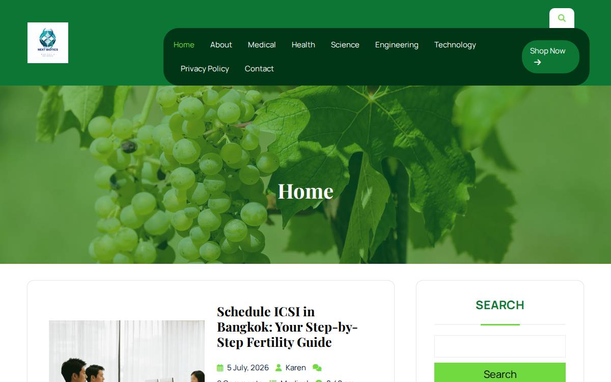 NextBiotics website preview
