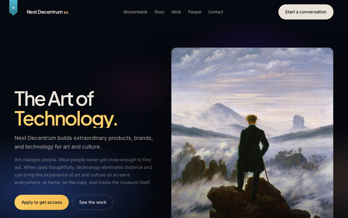 Next Decentrum website preview