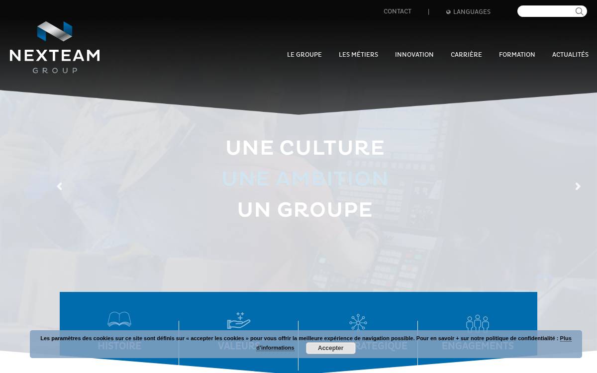 Nexteam website preview